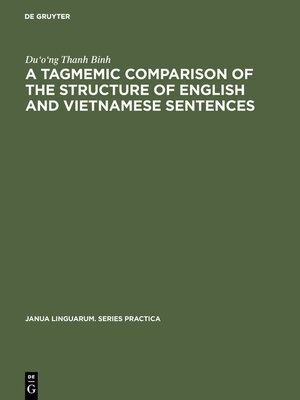 cover image of A tagmemic comparison of the structure of English and Vietnamese sentences